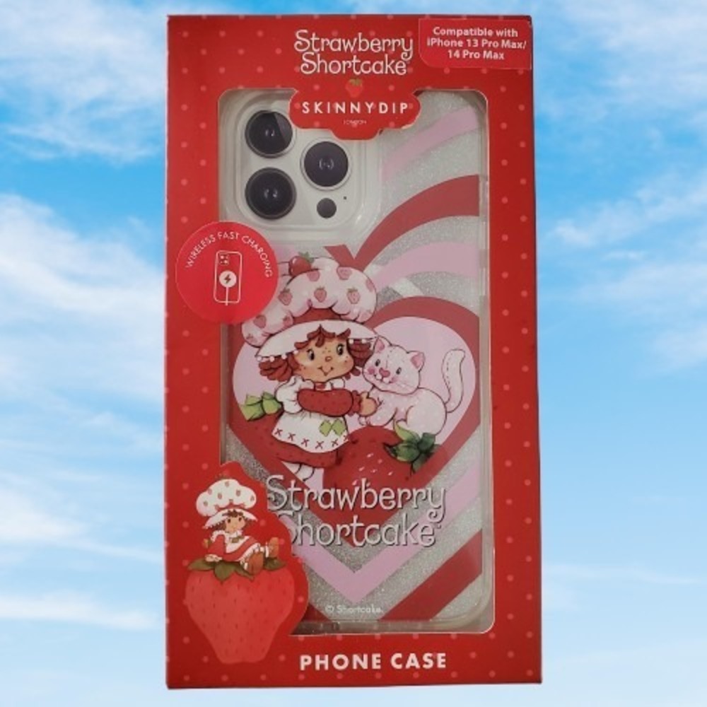 New Strawberry Shortcake & Cat Custard IPhone 13 Pro Max & 14 Pro Max Phone Case